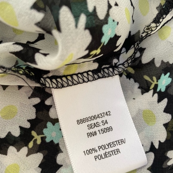 Bongo chiffon sleeveless floral summer top M - Picture 7 of 10